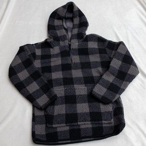 Kids’ zip black and grey hoodie